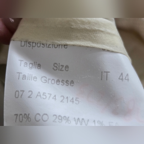 Piazza Sempione Size 44 Elegant Ivory/BlackTextured Strapless Dress - Picture 11 of 11